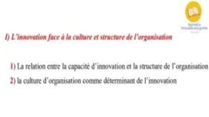 L’innovation face à la culture et structure de l’organisation